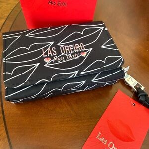 Black Lip Pattern Women's Wallet